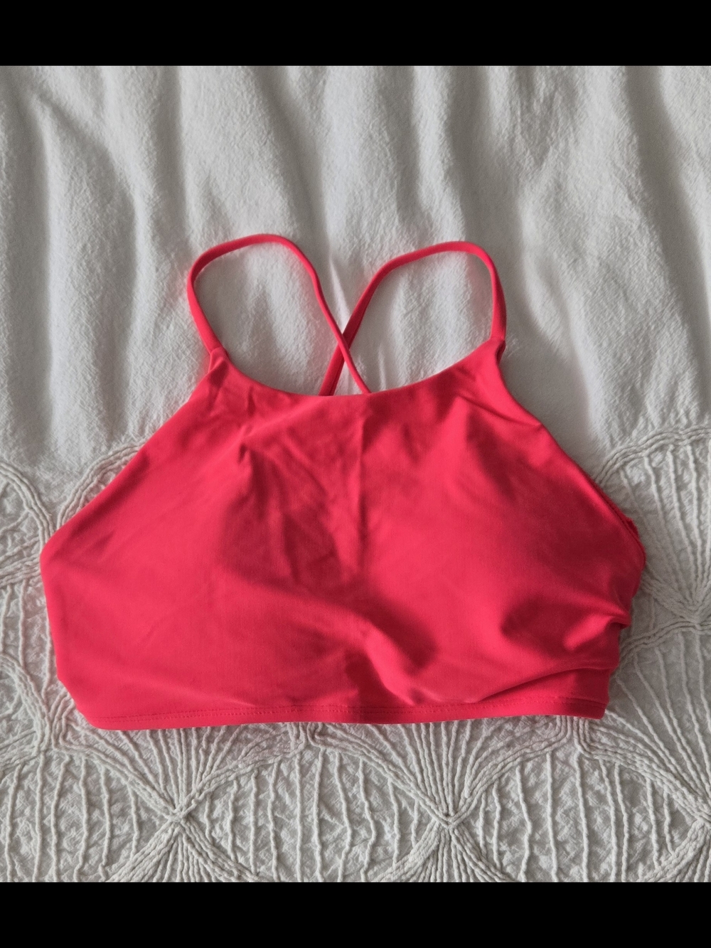 Body Glove Coral Pink High Neck Strappy Swimsuit Top - Size Small